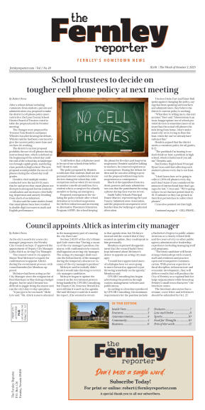 Oct. 3, 2-25 - School trustees to decide on toughe - page 1