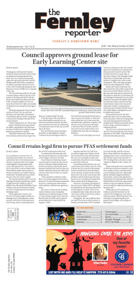 Oct. 24, 2025 - Council approves ground lease for  - page 1