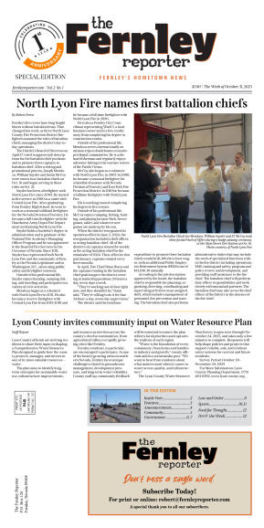 Oct. 31, 2025 - North Lyon Fire names first battal - page 1