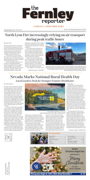 Nov. 21, 2025 - North Lyon Fire increasingly relyi - page 1