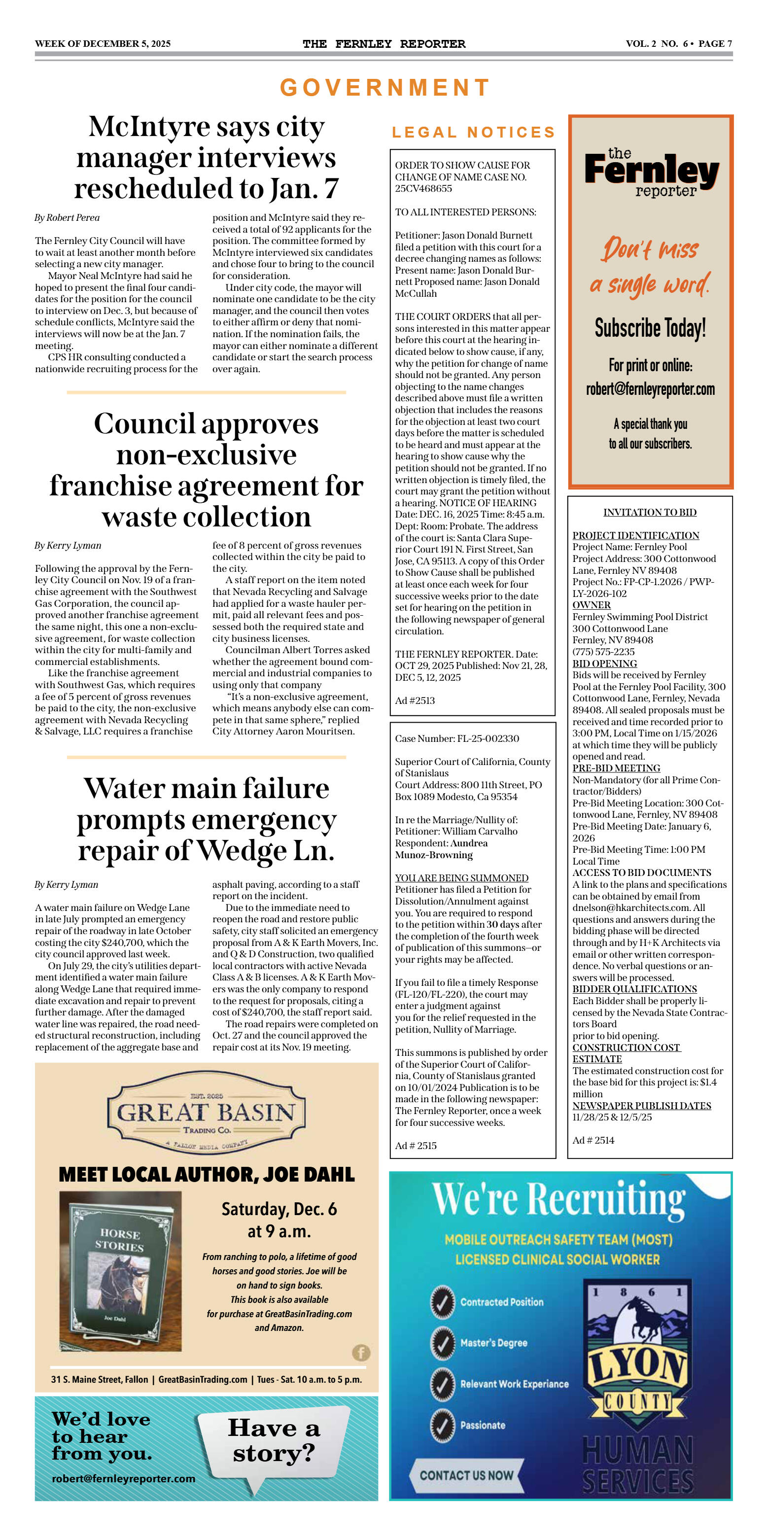 Dec. 5, 2025 - About 400 meals served at Community - page 7