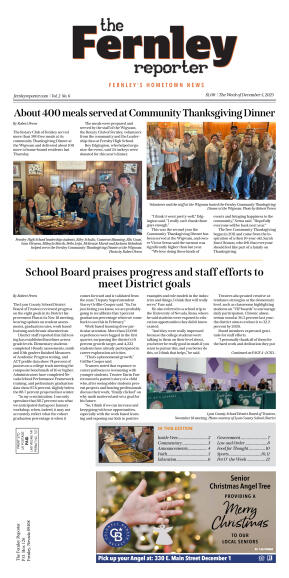 Dec. 5, 2025 - About 400 meals served at Community - page 1