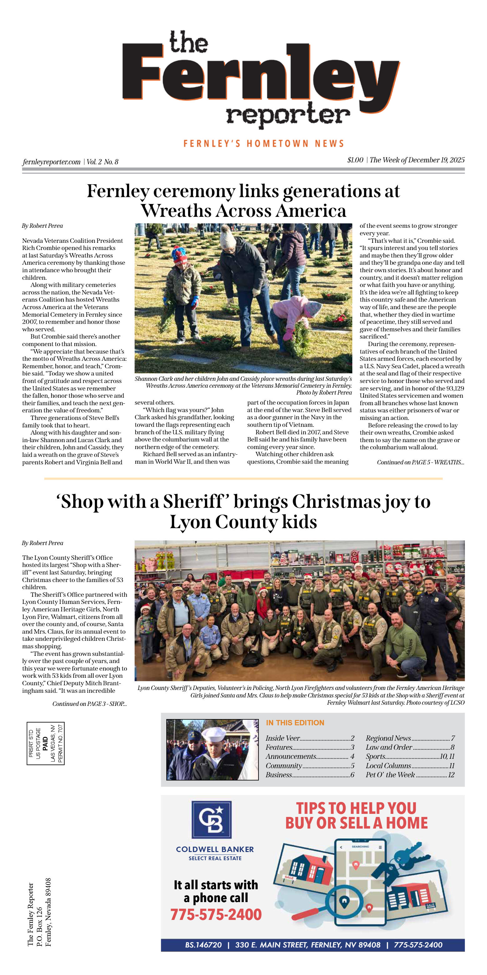 Dec. 19, 2025 - Fernley ceremony links generations - page 1