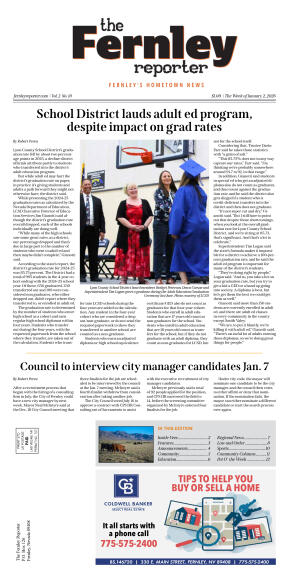 Jan. 2, 2026 - School District lauds adult ed prog - page 1