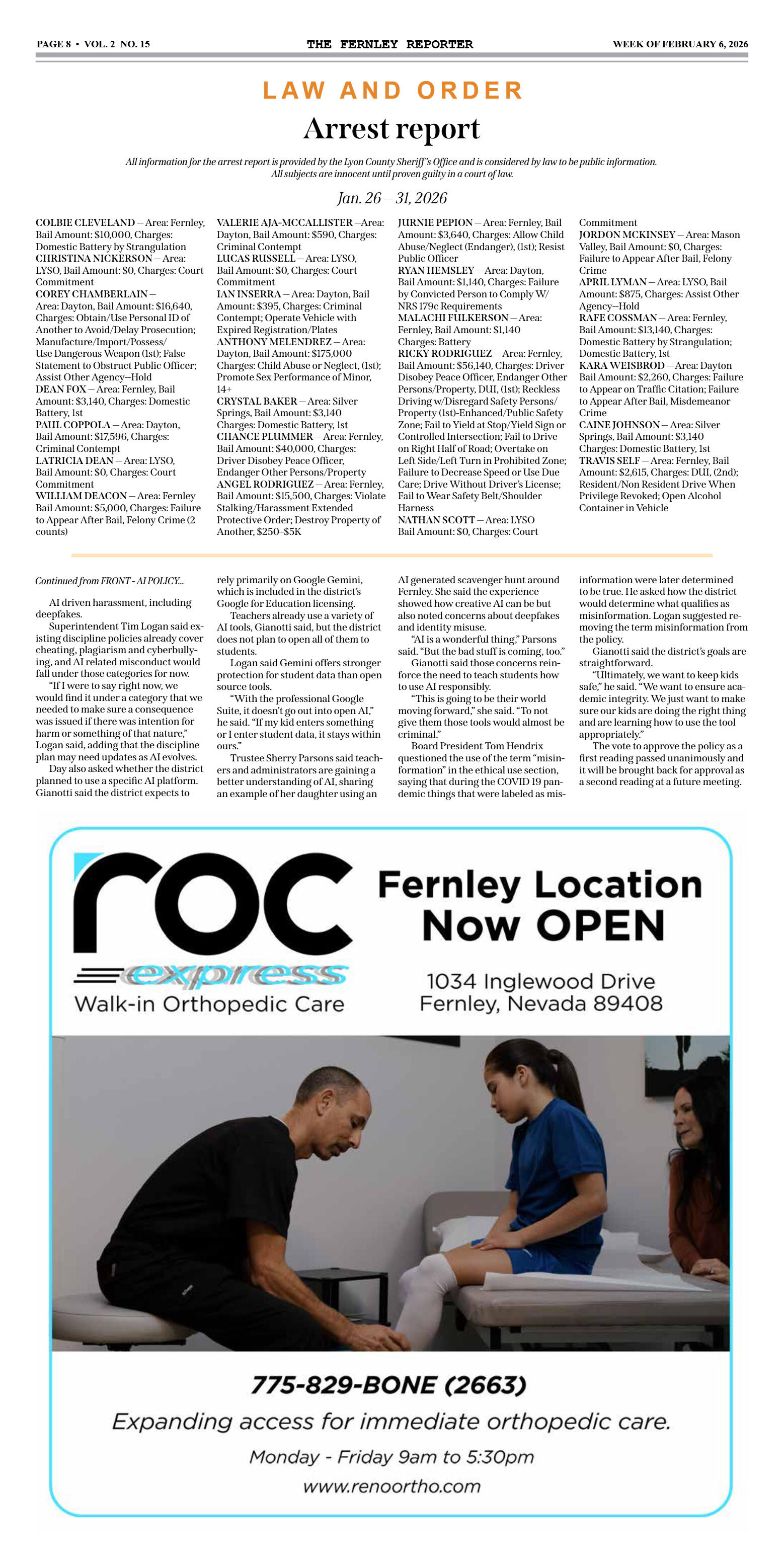 Feb. 6, 2026 - Roof replacement at swimming pool s - page 8