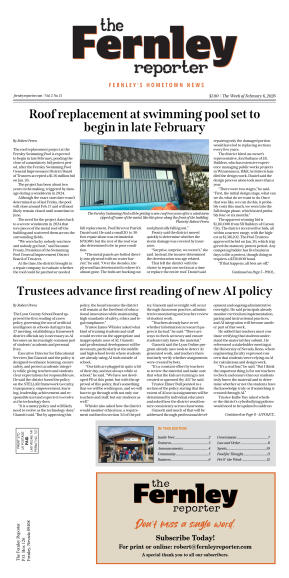 Feb. 6, 2026 - Roof replacement at swimming pool s - page 1