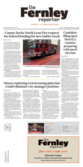 Feb. 27, 2026 - County backs North Lyon Fire reque - page 1