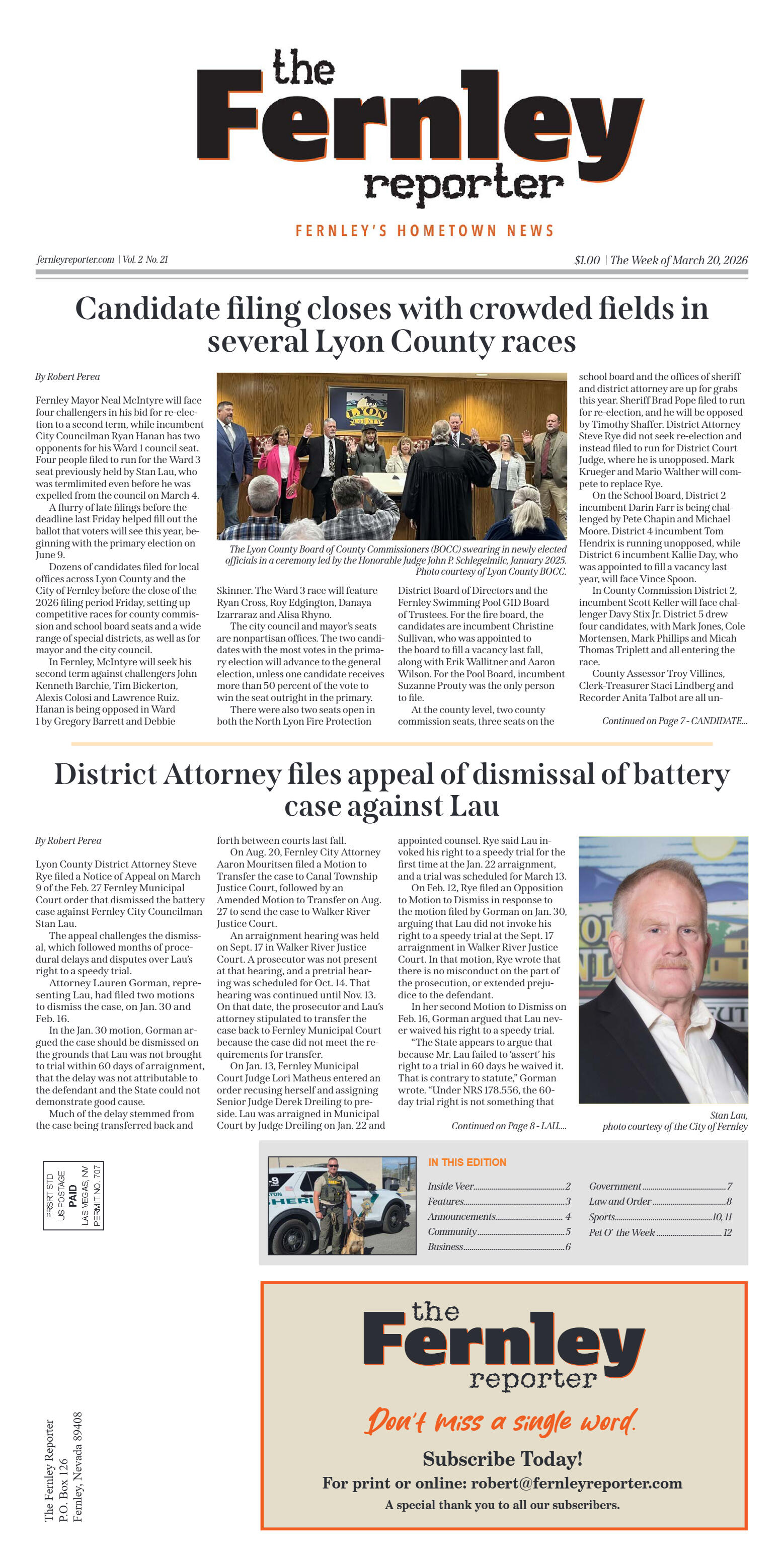 March 20, 2026 - Candidate filing closes with crow - page 1