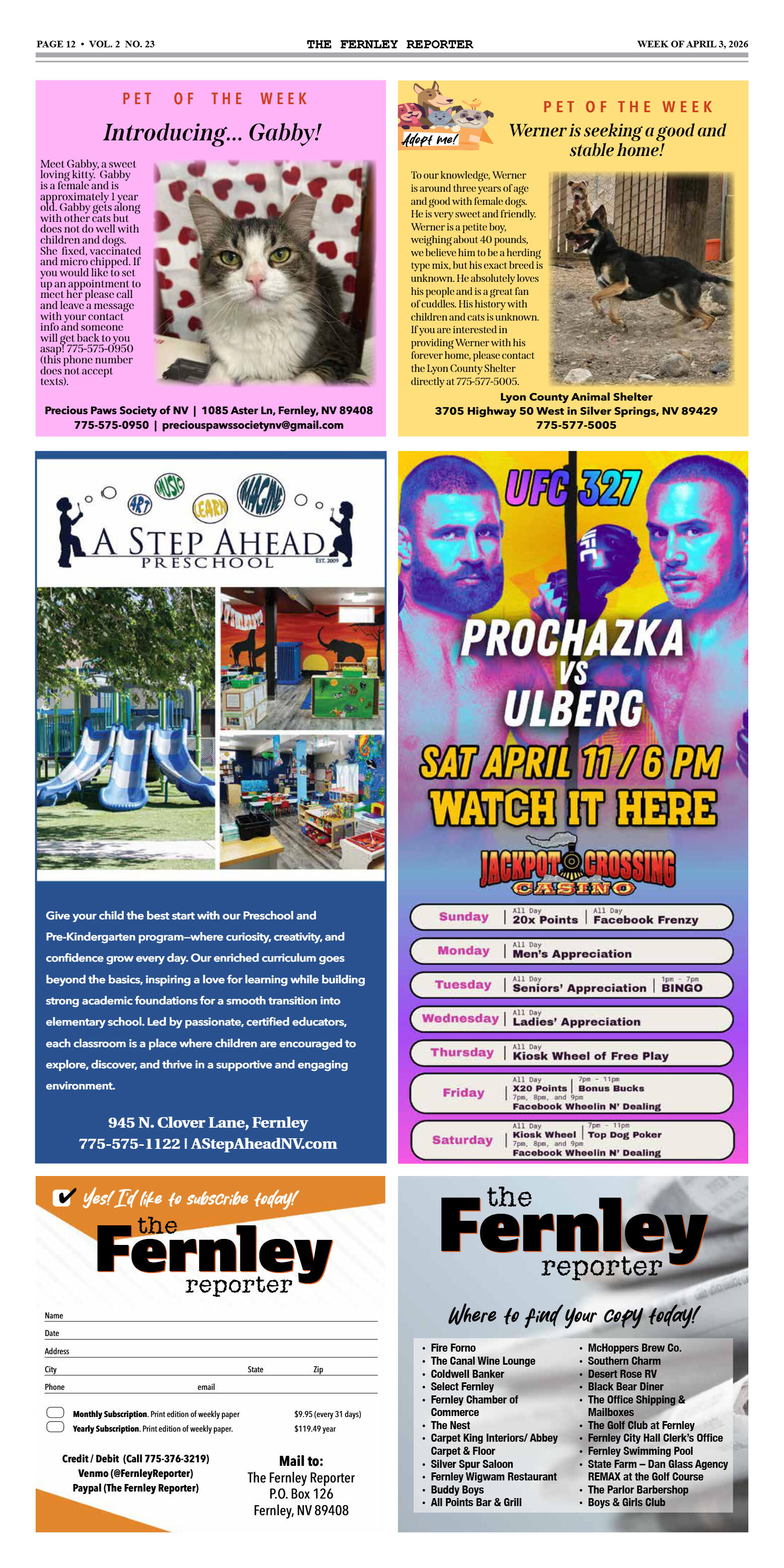 April 3, 2026 - Candidates outline priorities at F - page 12