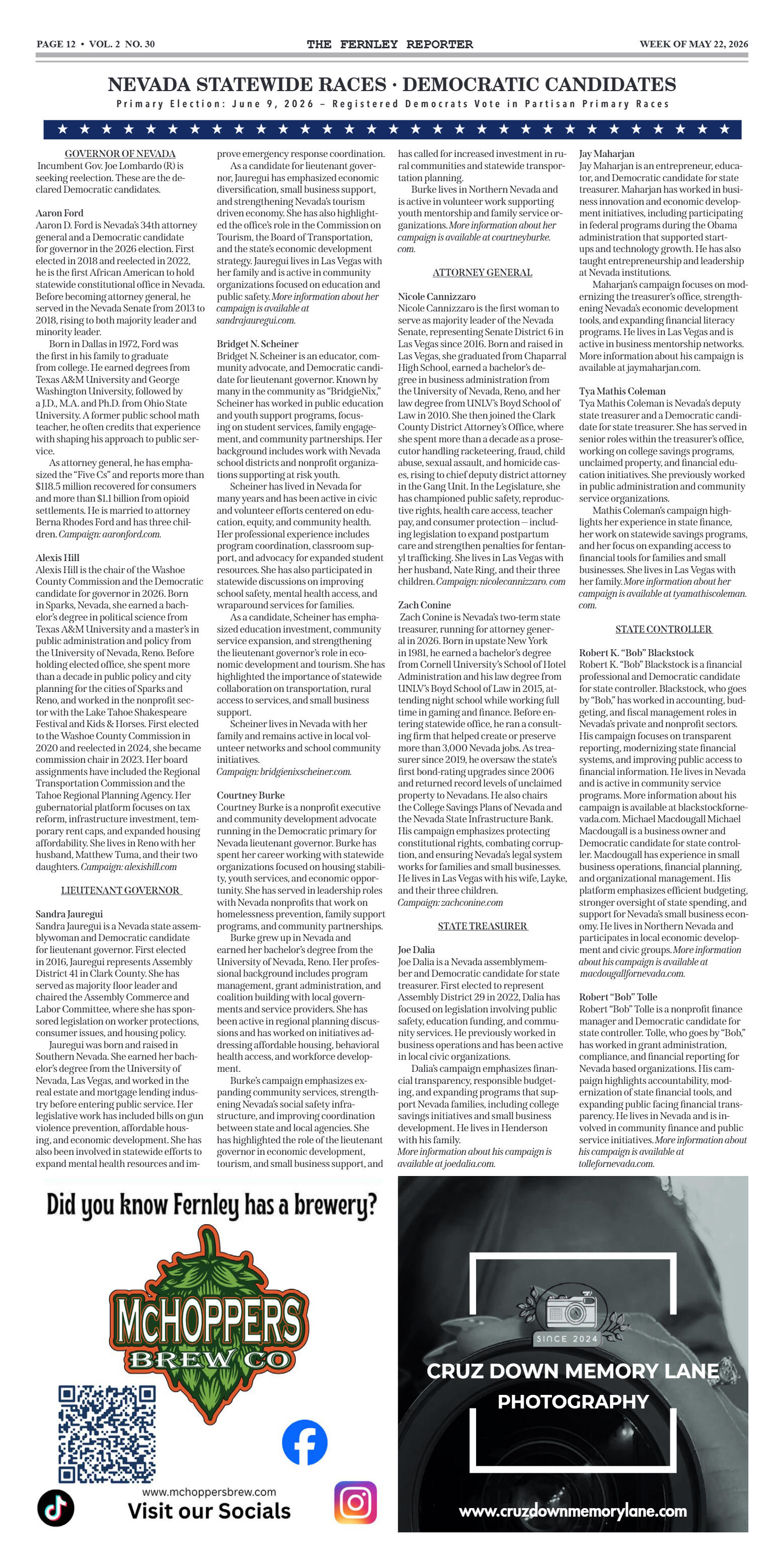 May 22, 2026 - The magic of M3: Fernley’s favorite - page 12