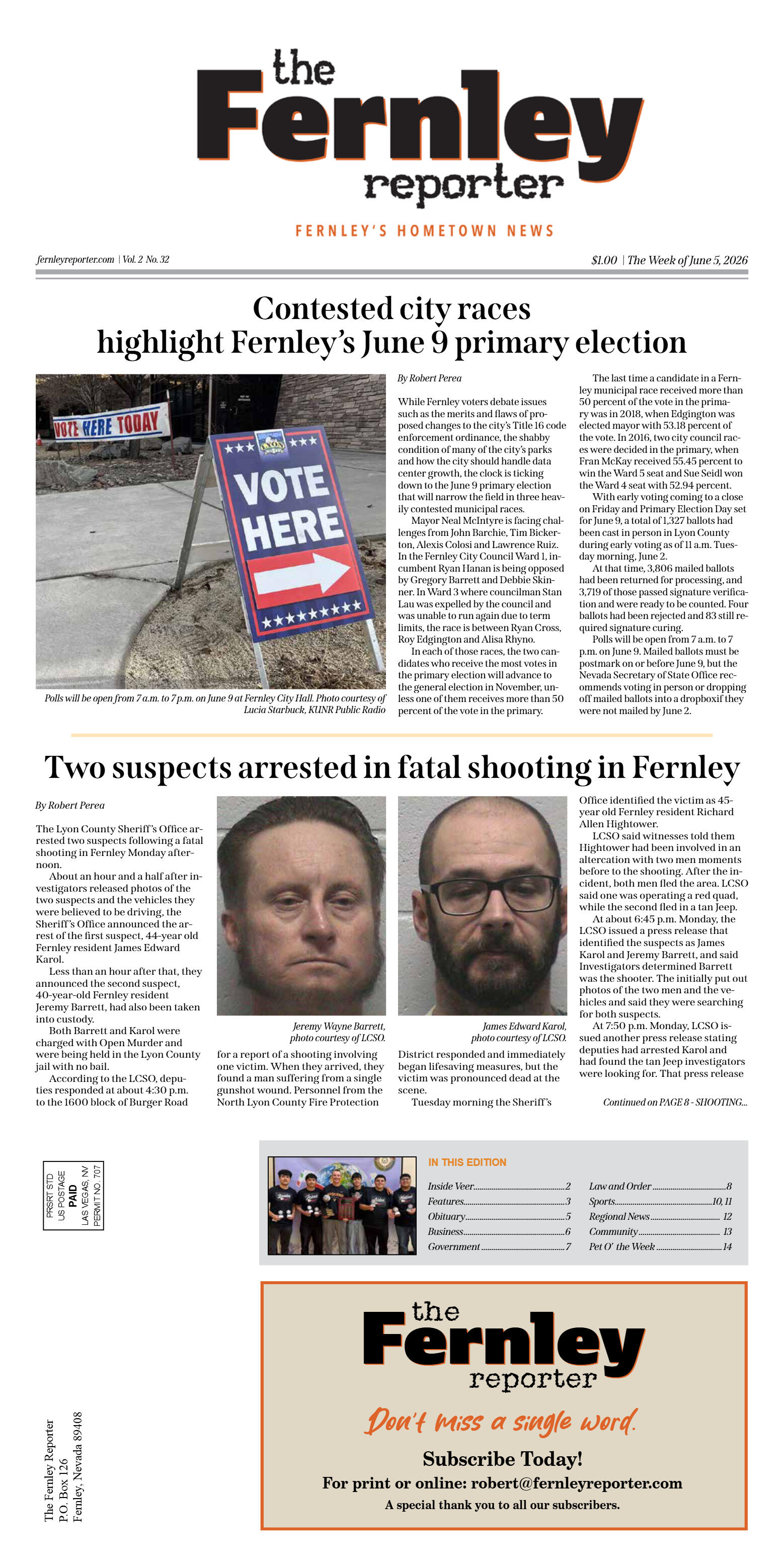 June 5, 2026 - Contested city races highlight Fern - page 1