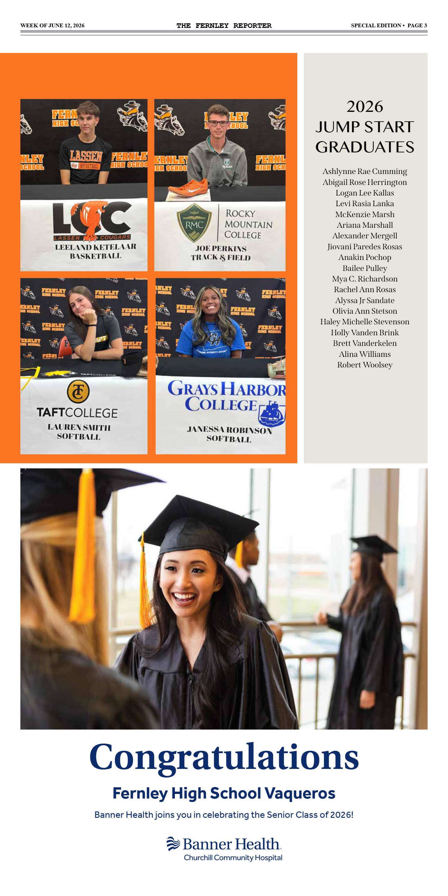 The Fernley Reporter 2026 Graduation Edition - page 3
