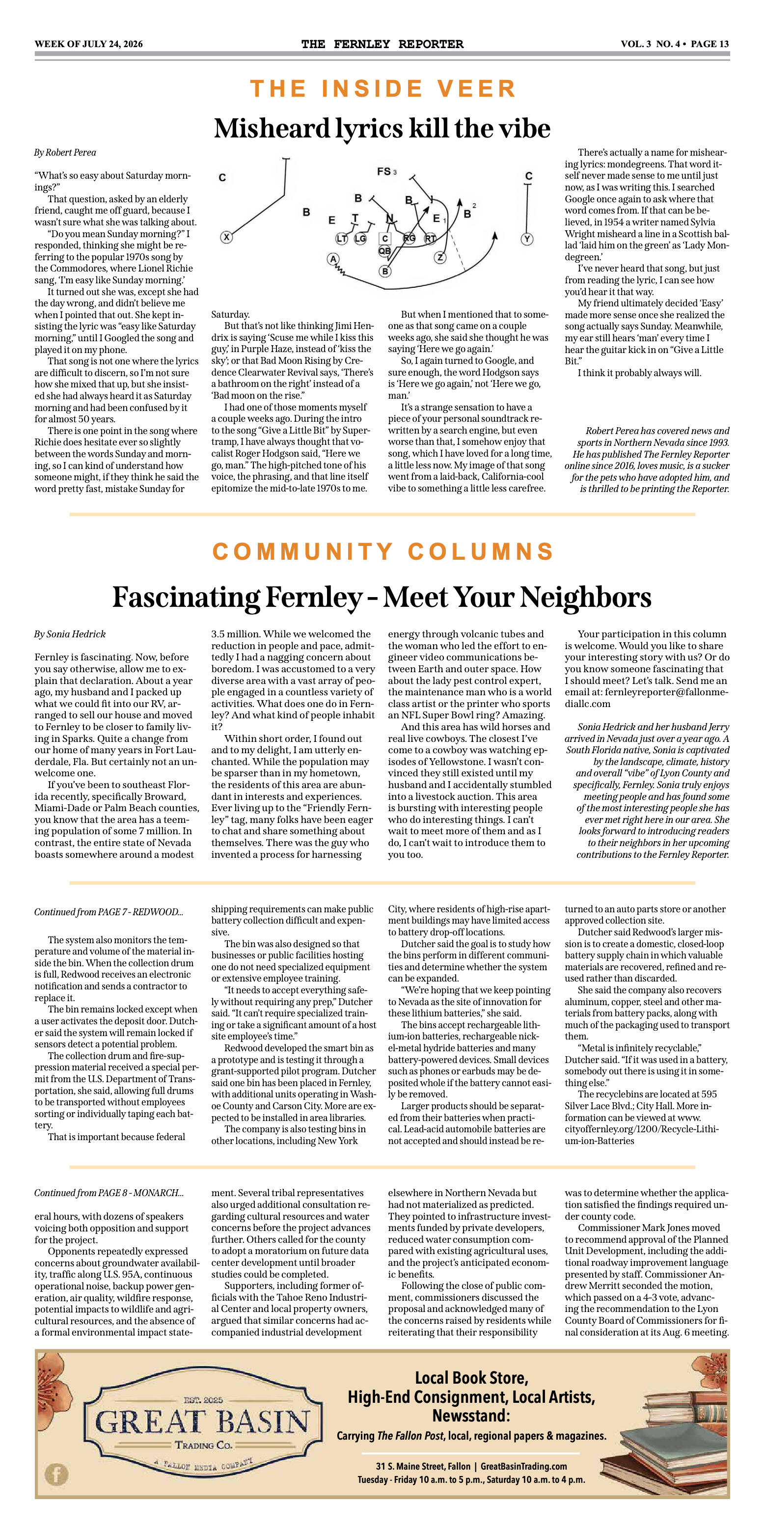 July 24, 2026 : The Fernley Reporter - page 13