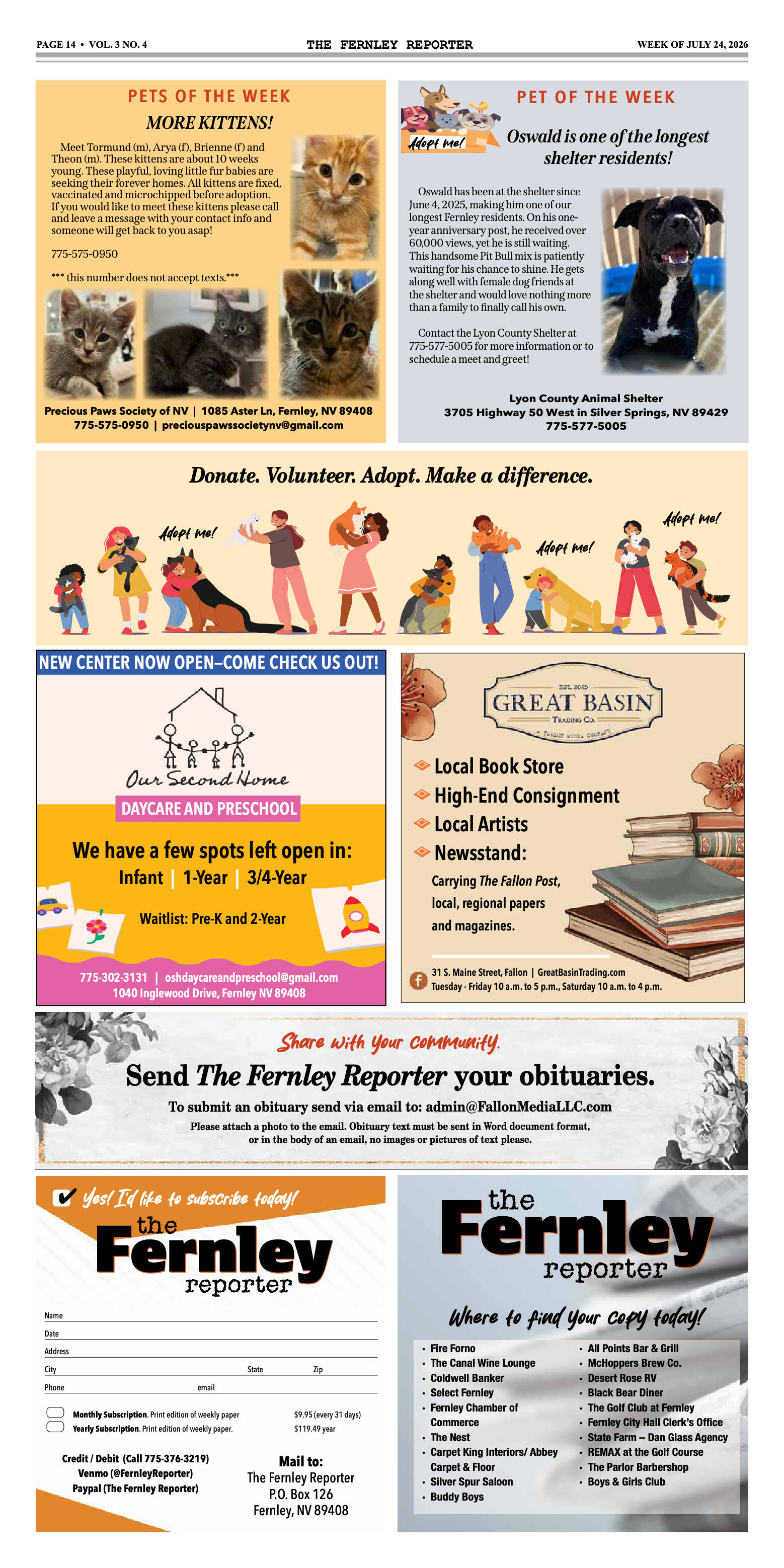 July 24, 2026 : The Fernley Reporter - page 14