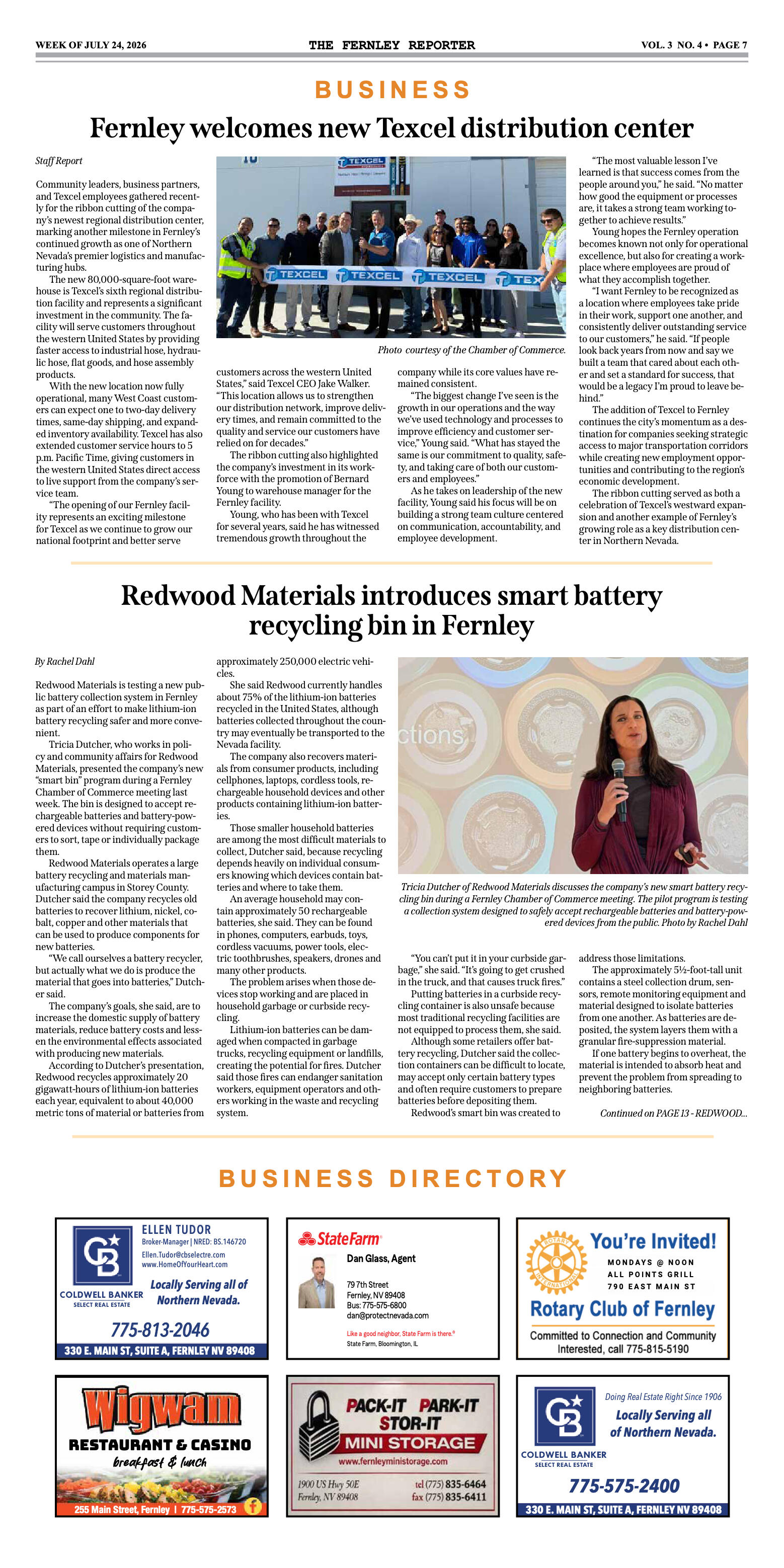 July 24, 2026 : The Fernley Reporter - page 7