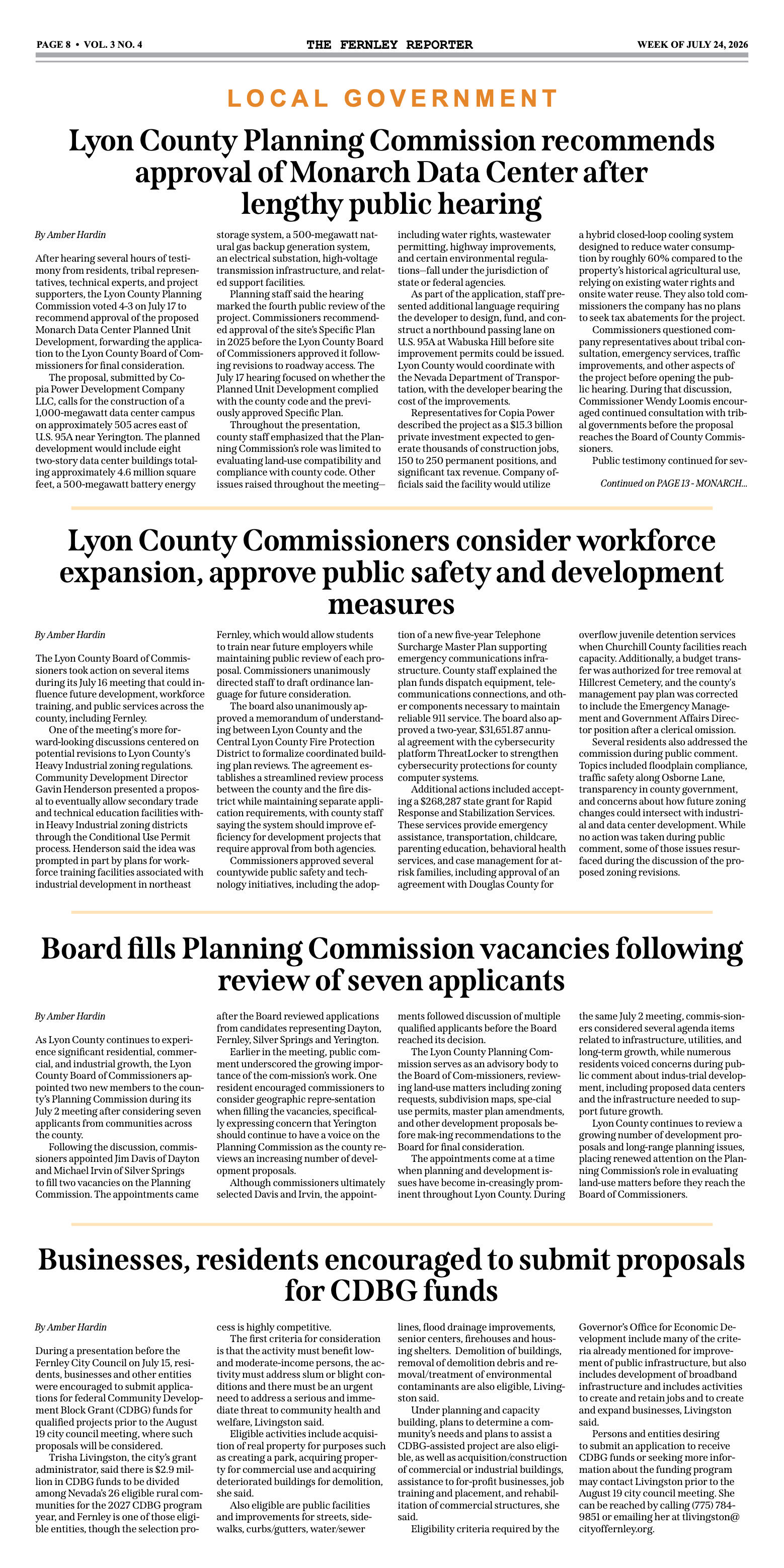 July 24, 2026 : The Fernley Reporter - page 8