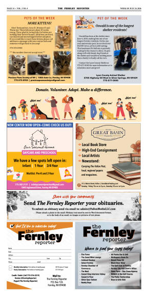 July 24, 2026 : The Fernley Reporter - page 14