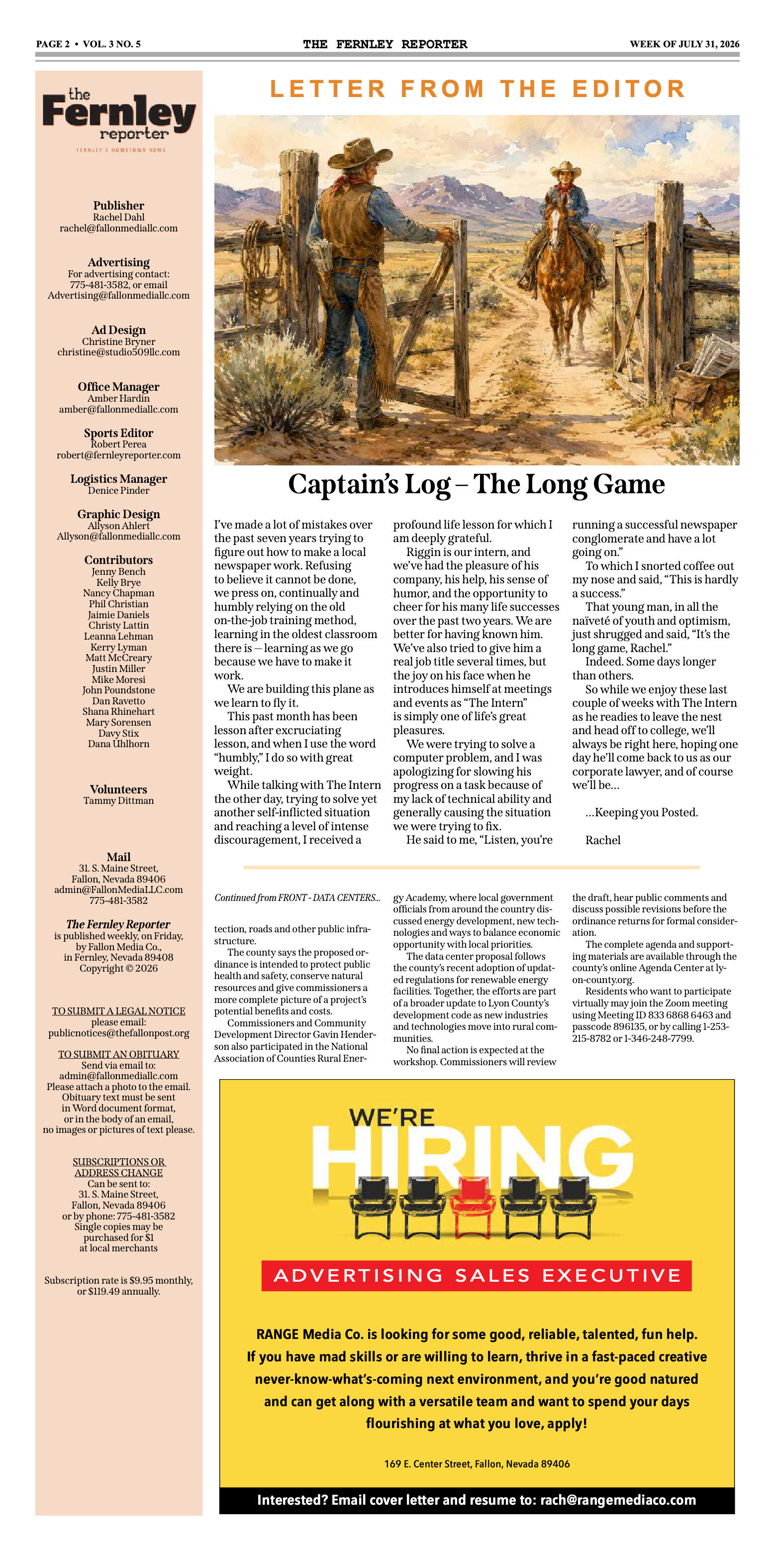July 31, 2026 - The Fernley Reporter - page 2