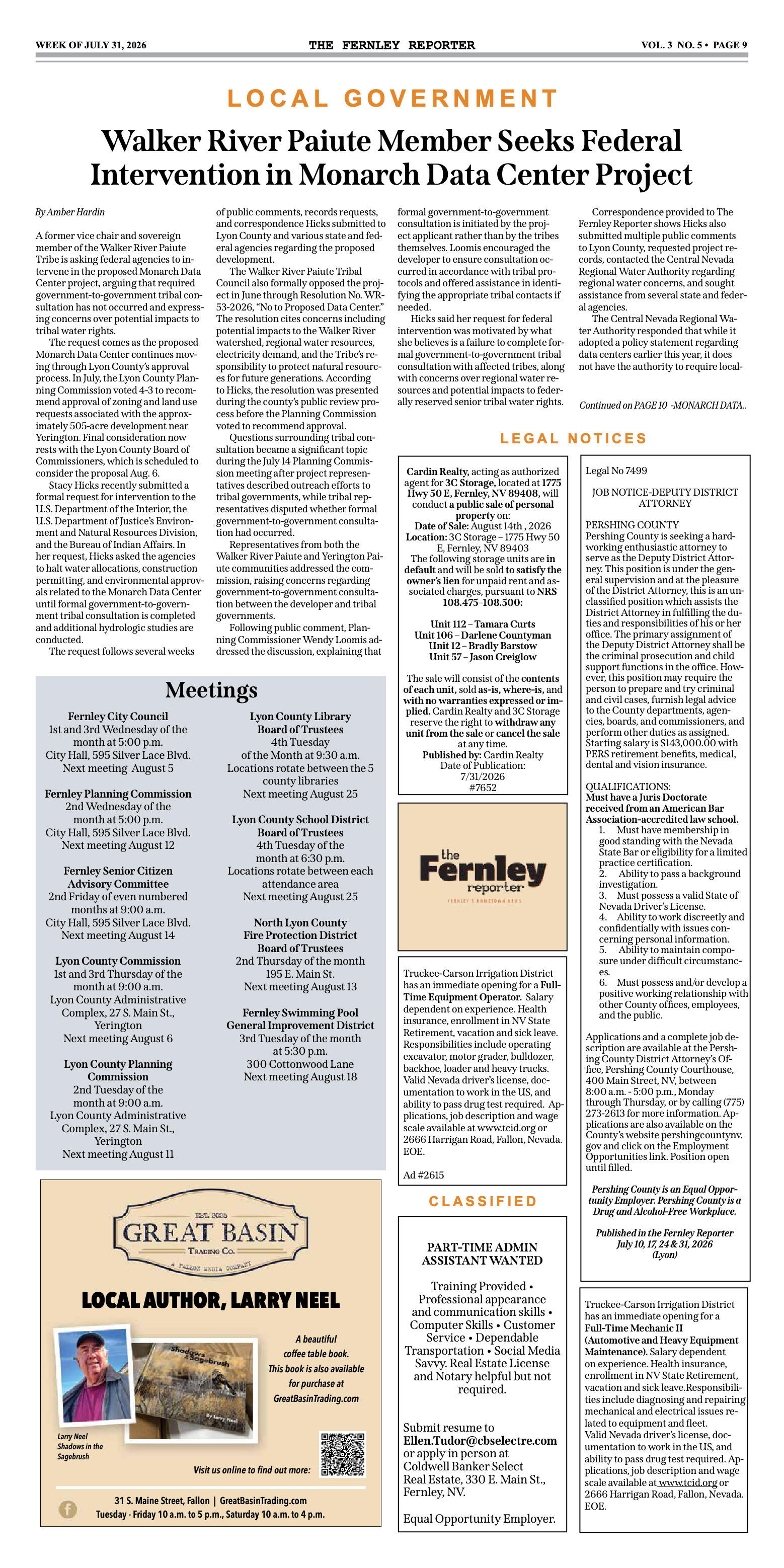 July 31, 2026 - The Fernley Reporter - page 9