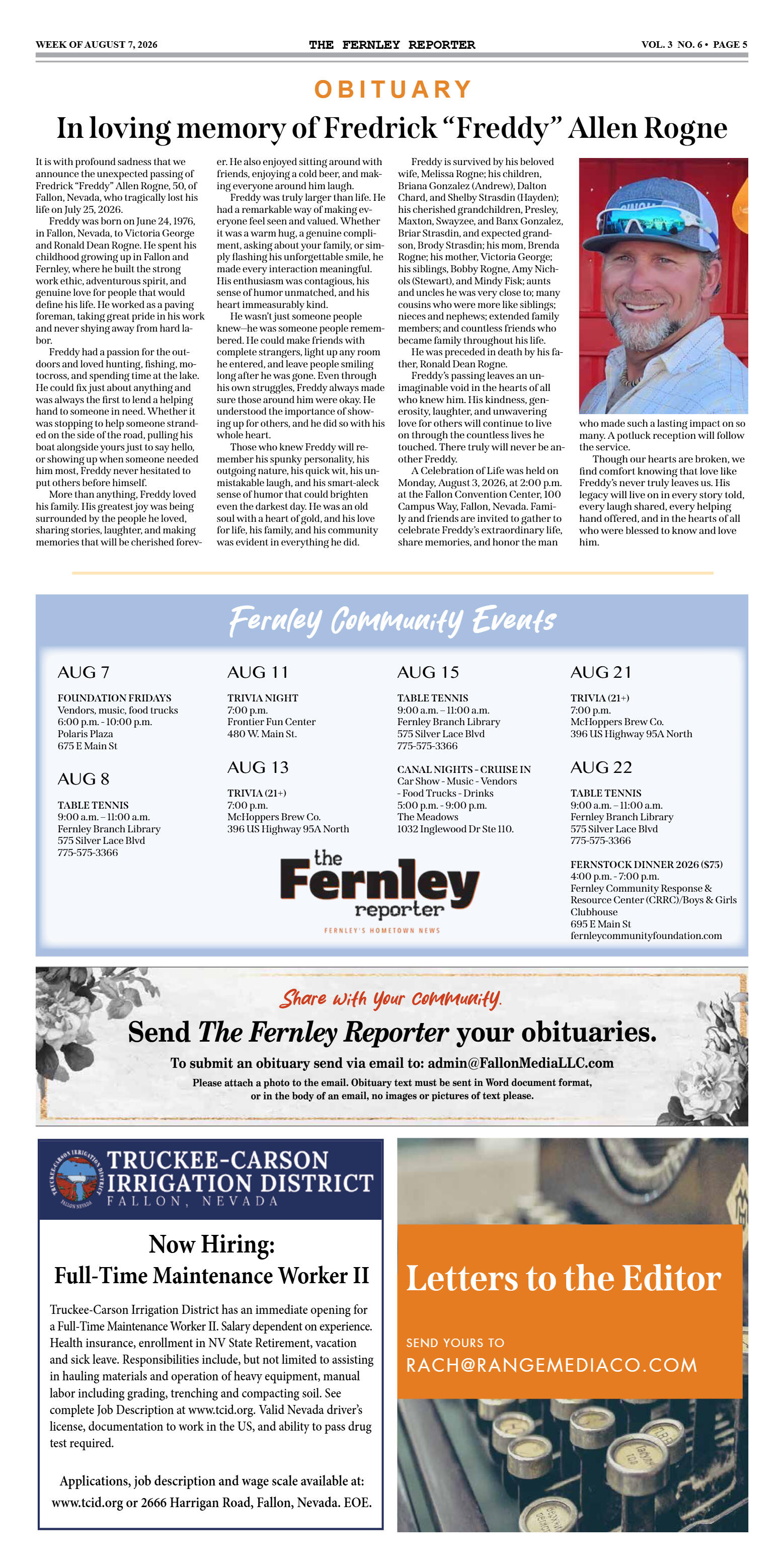 August 7, 2026 - The Fernley Reporter - page 5