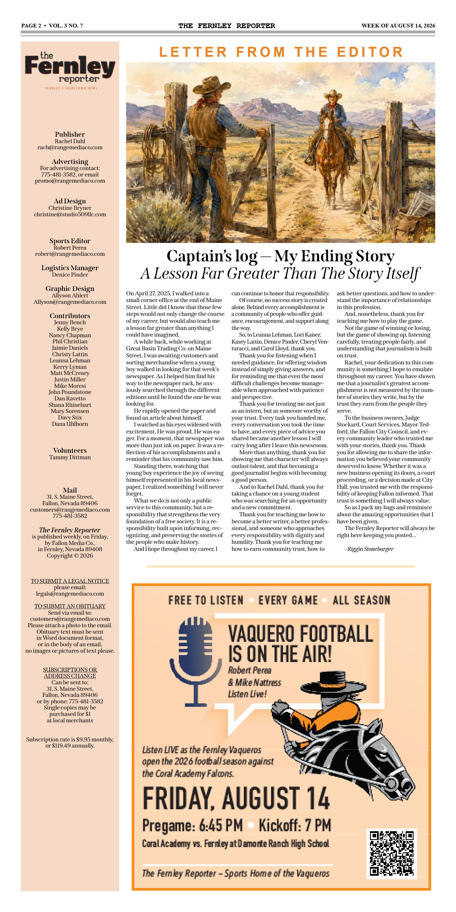 August 14, 2026 - The Fernley Reporter - page 2