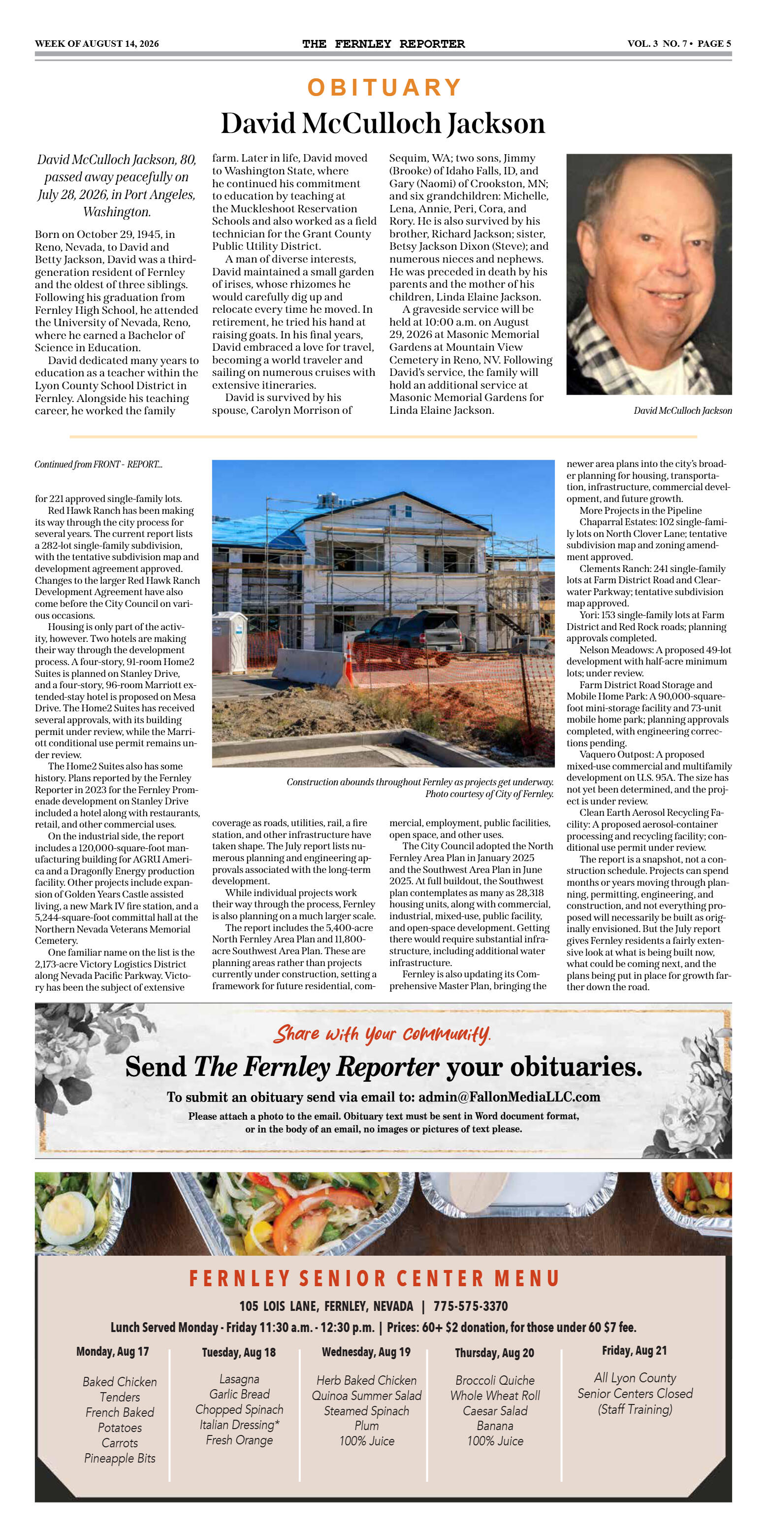 August 14, 2026 - The Fernley Reporter - page 5