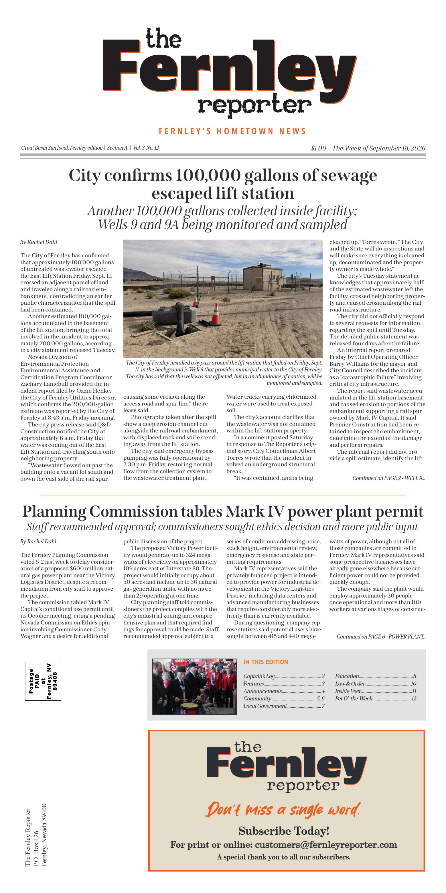 September 18, 2026 - City confirms 100,000 gallons - page 1