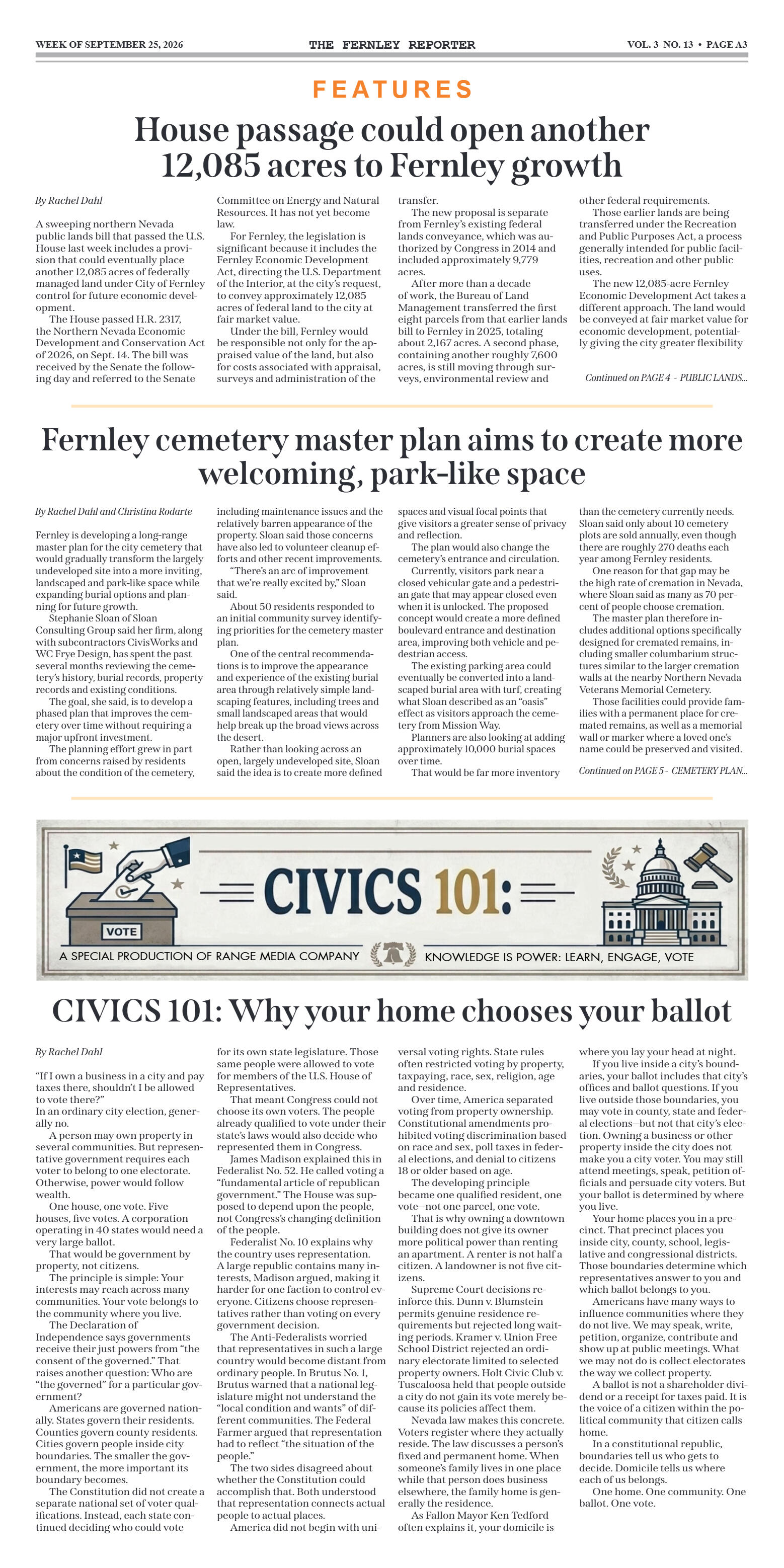 September 25, 2026 - Council rejects Mayor’s Pond  - page 3
